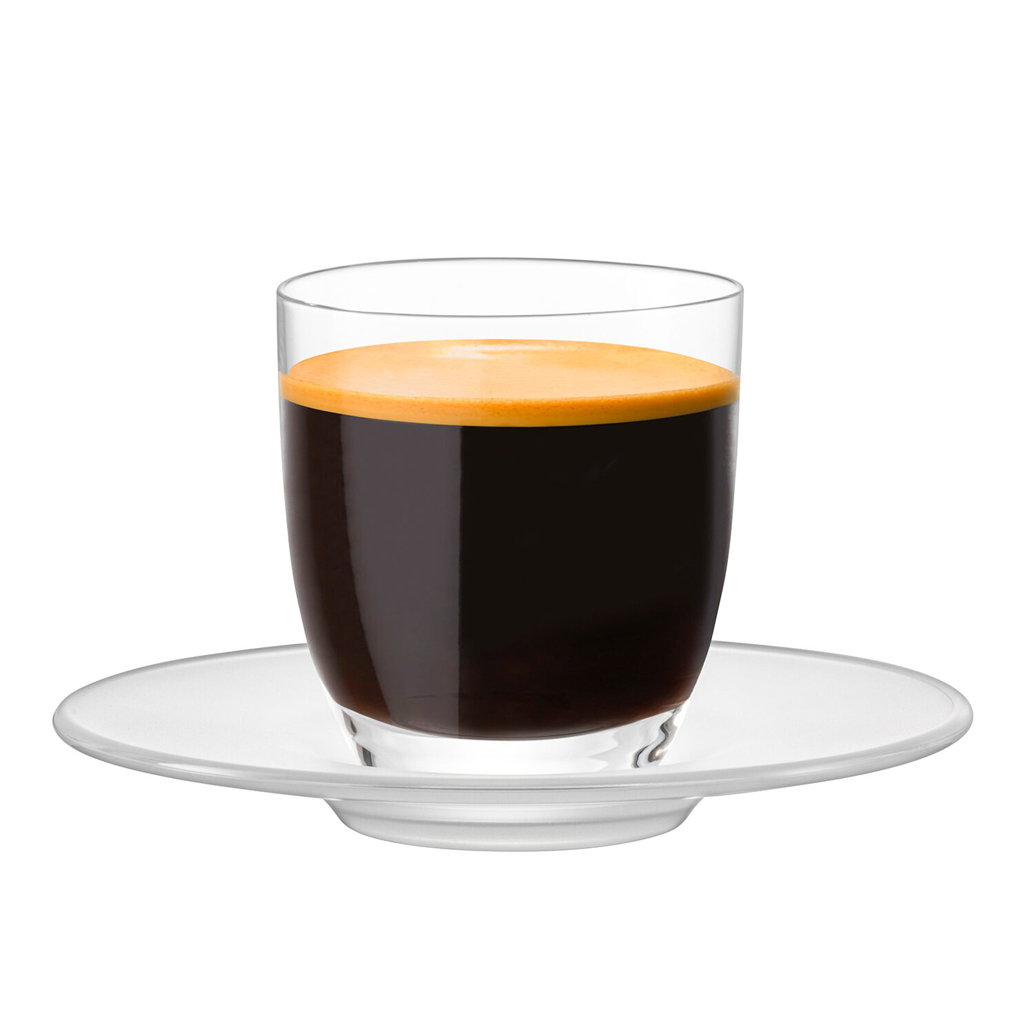 SUPERIOR espresso glass with satin plate