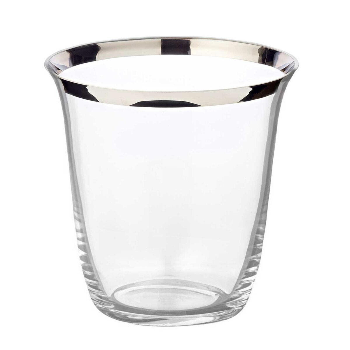 TOBY champagne cooler crystal glass with platinum