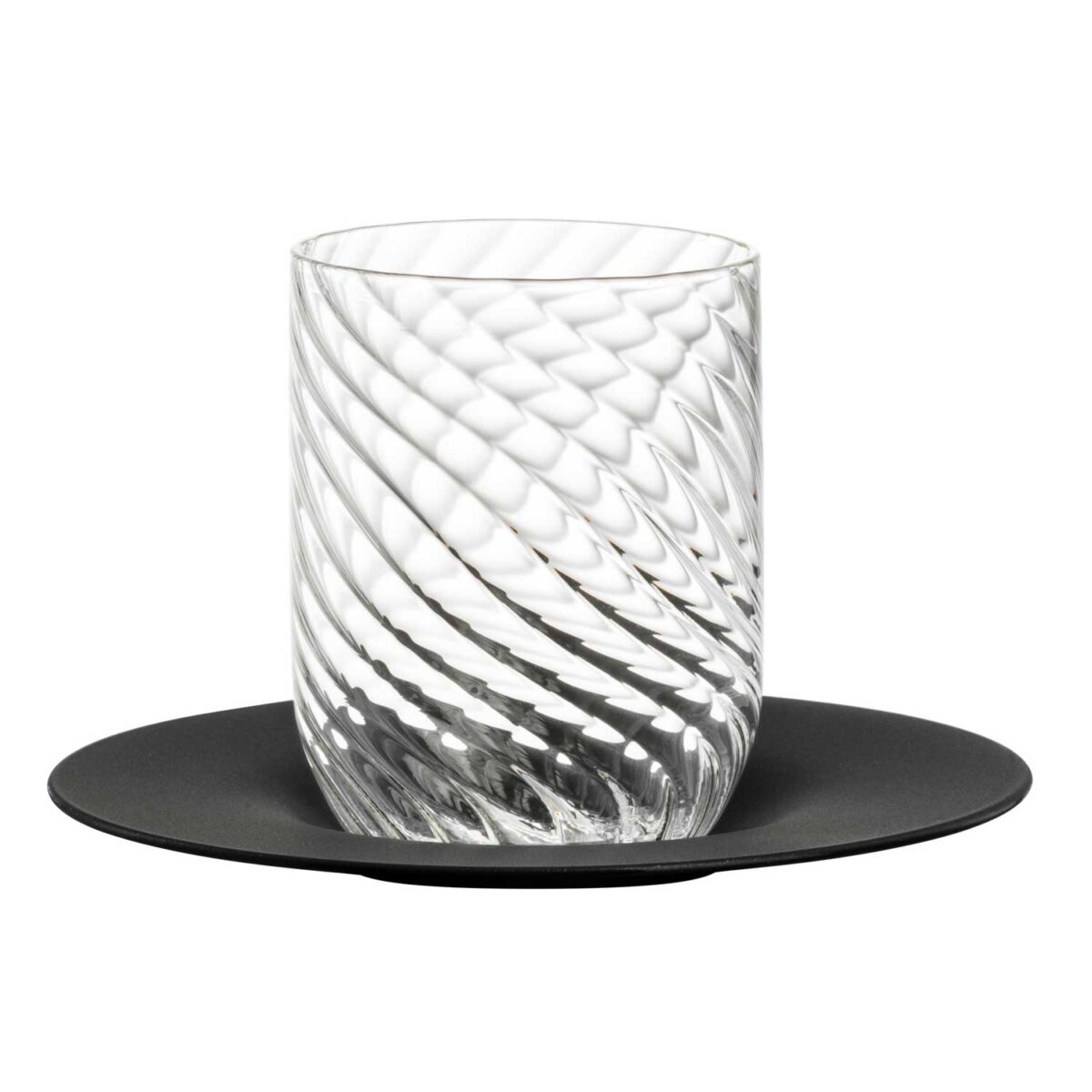 TWIST cappuccino glass black