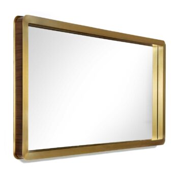 UNVEIL mirror brass walnut