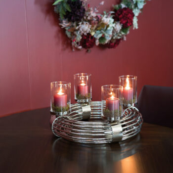 VENTURA candlestick wreath D 60 cm with glass