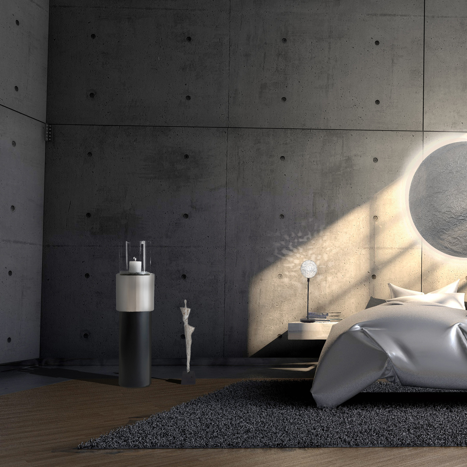 Lantern Column black-silver H 130 cm 3 Lantern Column black-silver H 130 cm